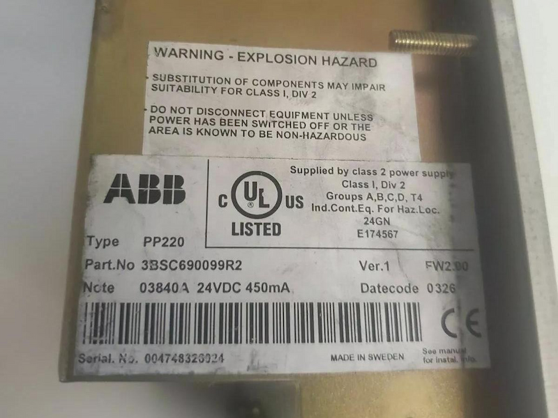 ABB PP220 3BSC690099R2 Process Panel - ABB - 2